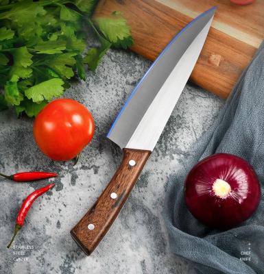 China Durable Chef Knife IGER Kitchen Knife High Carbon Steel Kitchen Knives Metal Customized Logo In Color Box for sale