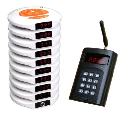 China Customized Logo Coaster Pager 433.92MHZ Long Range Coaster Pager Wireless System For Restaurant And Cafe Shop for sale