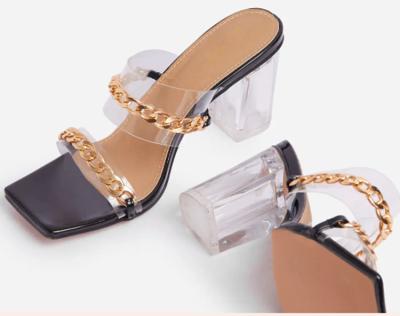 China CUSHIONING 2021 Fashion Cheap Ladies Slippers Clear Diamond Ladies Platform Sandals Pumps For Women for sale