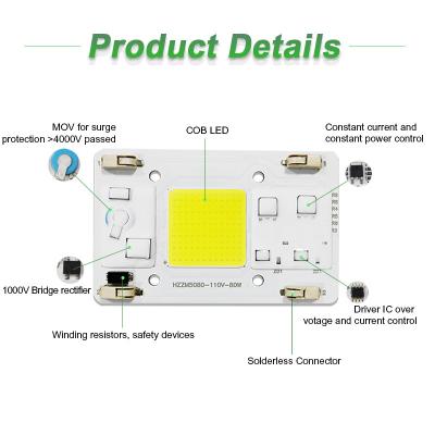 China No Need Driver COB LED Grow Chip Size 50mm For Flower Seedling Plant Light for sale