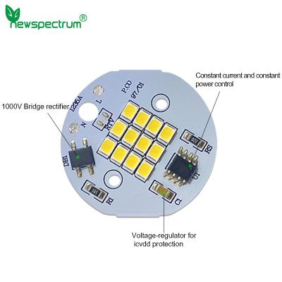 China Round Led Light Pcb Board AC 240V Natural White CCT 6000K For Lamp Bulb for sale