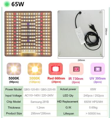 China AC 220V Horticulture SMD Chip Full Spectrum Grow Lamp For Indoor Plant for sale