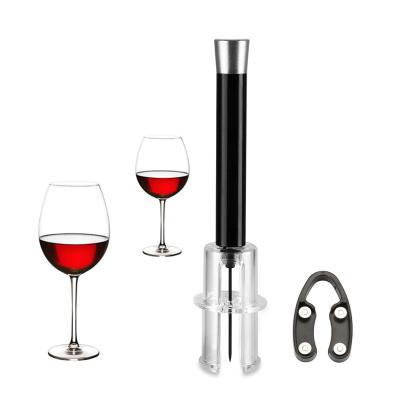 China Viable Custom Wholesale Contract Plastic Cork Remover Needle Corkscrew Air Pressure Pump Wine Easy Bottle Opener for sale