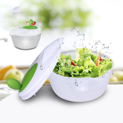 China Viable Online Shopping Crank Handle Salad Maker Powered Salad Tosser Leakage Salad Spinner for sale