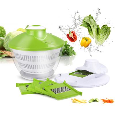 China Sustainable Vegetable Food Fruit Processor Set With Multifunctional Vegetable Grater Salad Spinner for sale