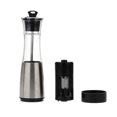 China Best Garden Sustainable Products Kitchen Use Stainless Steel Automatic Electric Gravity Salt Pepper Mill Battery Operated Grinder for sale