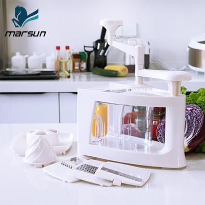 China Viable 4-Blade Spiralizer Spiral Cutter, 8 in 1 Spiral Slicer, Heavy Duty Vegetable Pasta Maker and Mandoline Slicer for sale