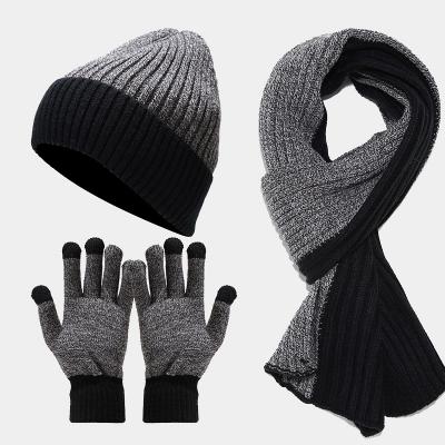 China JOINT Customized Winter Beanie Hats Scarf Gloves Set Warm 3 Pieces for sale