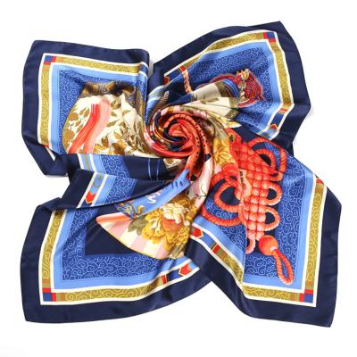 China Square Hot Selling 2021 Custom Specifications Pattern Silk Scarf Women for sale