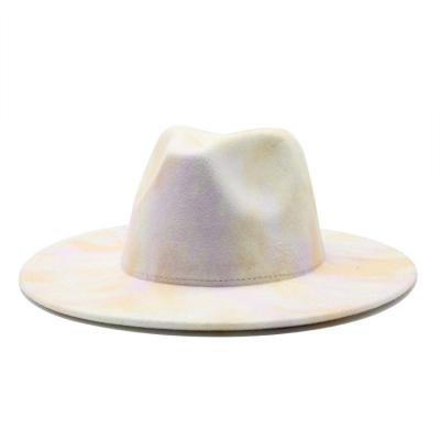 China High Quality Convenient Picture Kids Gradient Color Tie Fedora Hat Dye for sale