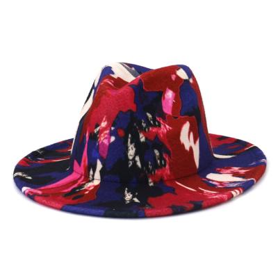 China Custom Made Winter Modern High Quality Durable Colorful Logo Wide Brim Women's Fedora Hat for sale