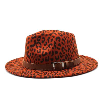 China High Quality Factory Directly Wholesale Wide Brim Leopard Hat Cowboy Fedora Hats for sale