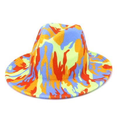 China New Fashion Durable High Quality Design Colorful Wide Brim Fedora Hat for sale