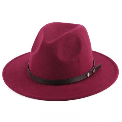 China Two Tone Adult Fedora Hat Wide Brim Party Show High Quality Custom Fedora Hats for sale