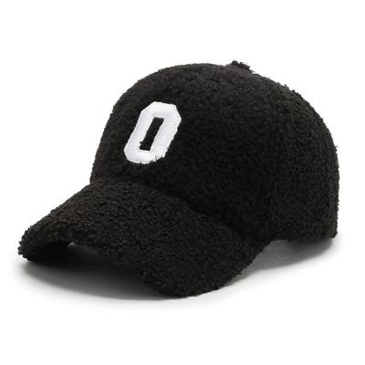 China JOINT Custom Logo Winter Woolen Sports Hats Fleece Baseball Cap for sale