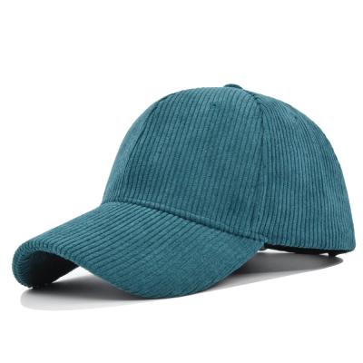 China breathable & Waterproof Blank Snapback Caps Custom Logo Corduroy Hat Baseball Caps for sale