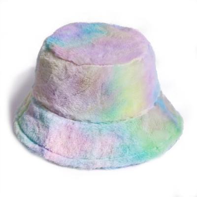 China 2021 New Image Design Hot Selling Women Printing Fur Bucket Hats for sale