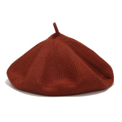 China Image Fashion Solid Color Beanies Artist Children's Beret Hat for sale