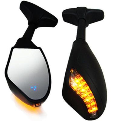 China ABS Material Matt Black LED Turn Signals Integrated Mirrors For Honda CBF CBR600RR CBR1000 for sale