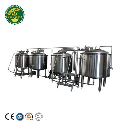 China Hotels 2 Vessels Micro Brewery 500L Beer Brewery Brewing Equipment For Bar Used for sale