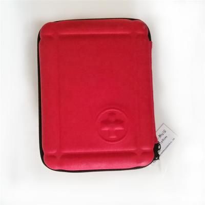 China First Aid Waterproof 2021 Wholesale Customized Creative PU Saving Empty Waterproof First Aid Kit Box For Car Red Cross First Aid Factory for sale