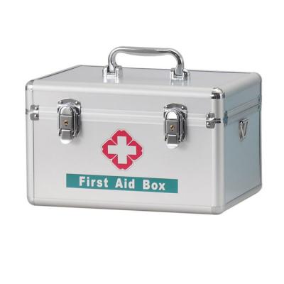 China Emergency care the large capacity aluminum alloy first aid box home office emergency kit for sale