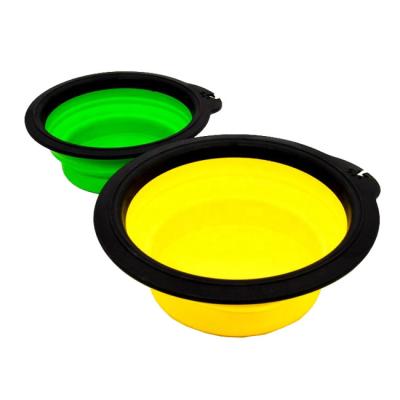 China Convenient Customizable Portable Folding Silicone Pet Bowl Kitten and Dog Bowl for sale