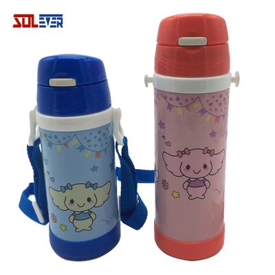 China Stainless Steel Vacuum Kids Flask 500ml Viable Thermos Insulated Bottle For Kids for sale