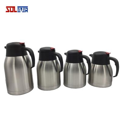 China Stainless Steel Vacuum Coffee Pot 1500ml Thermos Teapot Water Jug Viable Insulated Coffee Carafe for sale