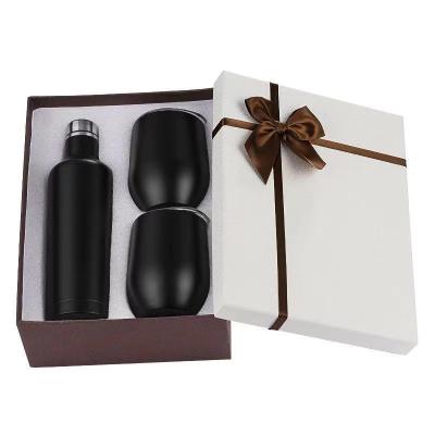 China Wholesale Cheap Business 17oz Wine Bottle 12oz Egg Wine Tumbler Set Insulated Wine Suit BPA Free With Gift Box for sale