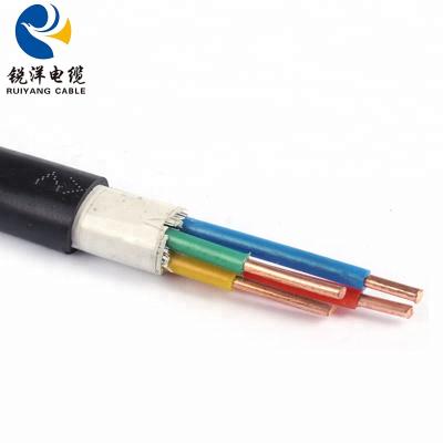 China Electrical Transmission And Distribution System Standard PVC Insulated PVC Sheathed 4 Core Copper Power Cable Sizes for sale