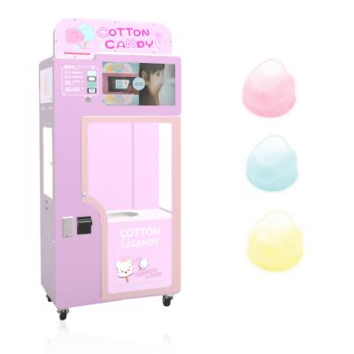 China Shopping Malls Cotton Candy Floss Sugar Machine Vending Machine Commercial Cotton Candy for sale