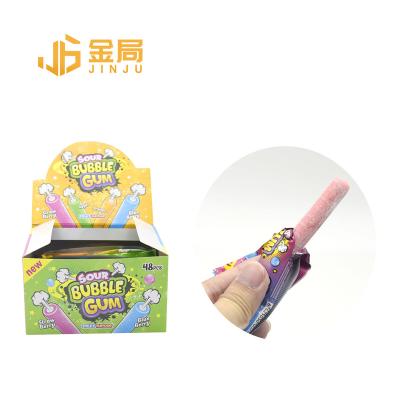 China Factory Wholesale Natural Candy Kids Favorite Acid Flavor Sugar Sweet Sour Chewing Gum Powder Bubble Gum Fruit for sale