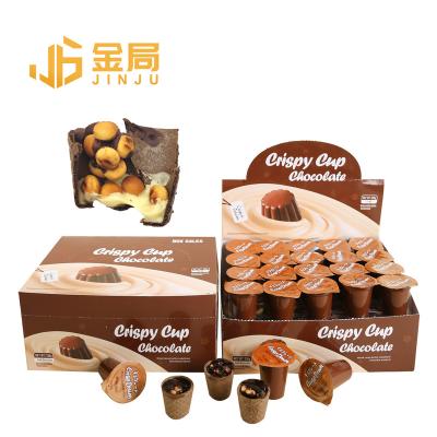 China Play + Eat Halal Chocolate Crispy Cup Wafer Cookie Wafer Cup Cone Chocolate Crispy Cookies Tasty for sale