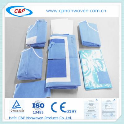 중국 Reinforced Sterile Laparoscopic Abdominal Surgical Drape Pack 판매용