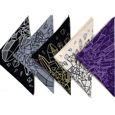 China Factory Direct Sale Viable Pet Bandana With Multiple Abstract Print Style Dog Cat Triangle Scarf for sale