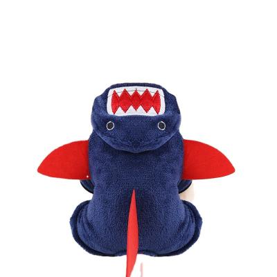 China 100% Sustainable Hot Selling Custom Cute Fleece Dog Clothes Cartoon Shark Pattern Puppies Clothes for sale