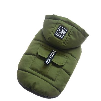 China Sustainable Warm Waterproof Hat Detachable Pet Clothes Winter Designer Dog Coat for sale