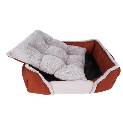 China Wholesale Waterproof Soft Luxury Multi Colors Durable Plush Dog Cat Bed Sofa Cushion Cushion Folding Dog Cat Bed Sofa Cushion for sale