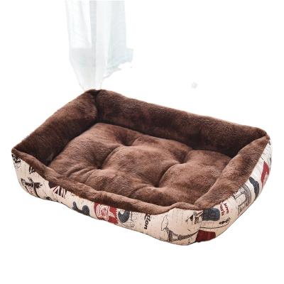 China Best Price Kennel Bed Dog Donut Plush Mats Sofa Cat Basket Warm Round Washable Pet Bed Dog Sofa Waterproof Soft Pet Room for sale