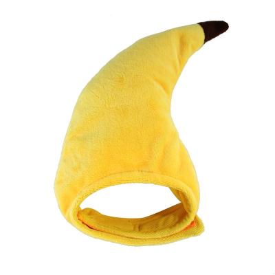 China Banana Shaped Pet Hat Funny Creative Viable Pet Banana Hat Fashion Accessory Pet Puppy Banana Hat Party Costume Accessory Lovely for sale