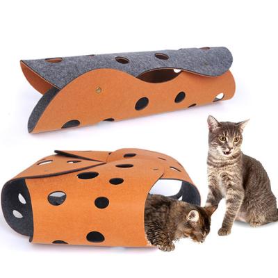 China Viable Wholesale Customized High Quality Dismountable Collapsible Small Pet Cat Run Play Tunnel Tent Toy for sale