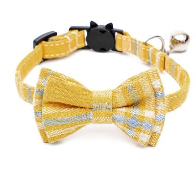 China New High Quality Custom Arrived Custom Adjustable Cat Collar Christmas Pet Bow-Knot Collar For Cats for sale