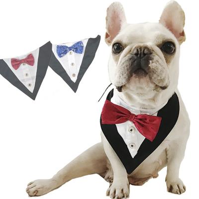 China New Personalized Fashionable Durable Pet Saliva Towel Triangle Scarf Pet Collar College Wind Dog Bow Tie Pet Collar for sale