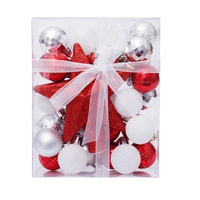 China Colorful Ball Costume Christmas Ball Tree Star Top Gift Box Set Supplies Luxury Christmas Indoor Decorations for sale