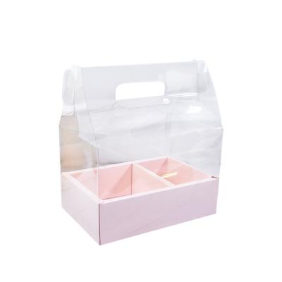 China Portable Vacuum Flower Cake Gift Box Flower Transparent Plastic Gift Boxes For Christmas for sale