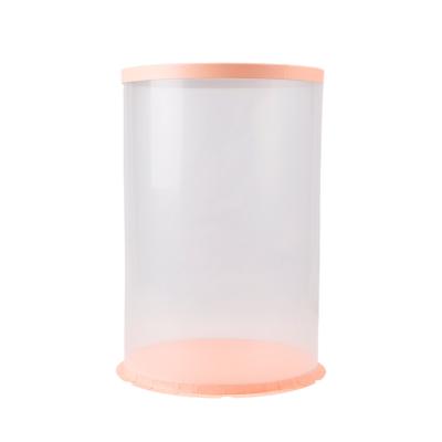 China Doll Storage Box Plastic Transparent Box Hot Stamping Baking Packaging Luxury Round Gift Box for sale