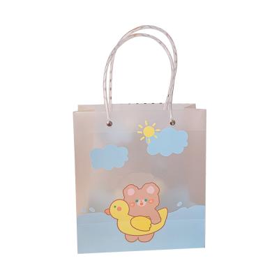 China Cute Logo Pvc Bear Plastic Packaging Bag Portable Shopping Storage Custom Tidal Bag Gift Spot Goods Goods for sale