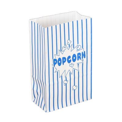 China Creative Recyclable Disposable Oil Proof Popcorn Paper Bag Snack Food Packaging Bag Thickened Kraft Paper Film Packing Bag for sale