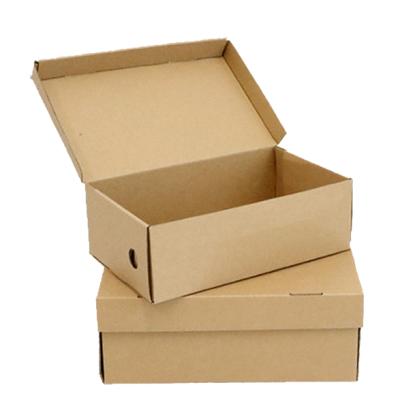 China Reused Sandals Women's Storage Box Paper Flip Folding Cardboard Shoebox Materials Shoes Snow Corrugated Boots Shoebox Customization for sale